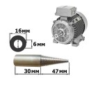 Насадки на шлифовальный мотор конус правая  ( 6 мм) l=47 mm GS144