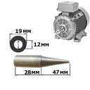 Насадки на шлифовальный мотор конус левая  (12 мм) l=47 mm GS143 