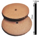RF082 Каучукова EVE (1 * 22 мм) (ціна за 1 штуку) Профіль диск, .червоний  Обробка металів 