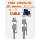 Кабель  Super Fast charging   USB-A USB-C 1,5метр Серый CB12