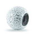 Шарик 10*2,5 mm   песок алмазная грань серебро 925 проба 1,53 гр 
