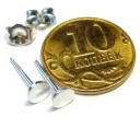 Гвоздик с крышкой 4 мм без барашка.Серебро 930 пробы. , 0,14 грамм ,   TR8165