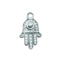 Подвеска 11*16 мм, серебро 925 пробы  Рука Фатимы Хамса (амулет)